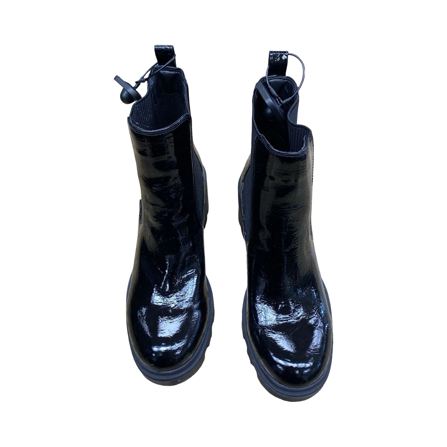 Boots Ankle Heels By Betsey Johnson In Black, Size:9.5