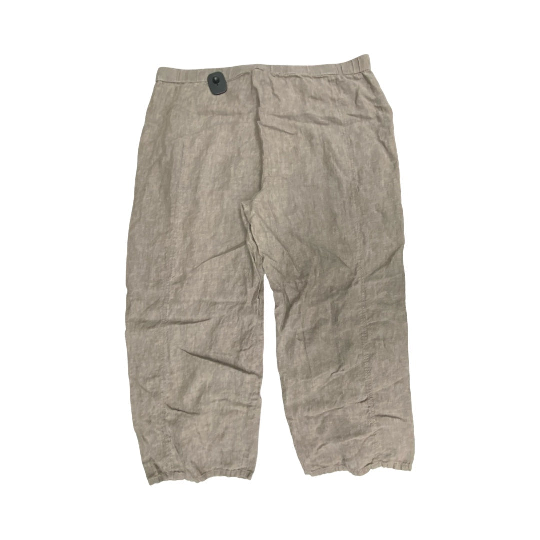 Pants Designer By Eileen Fisher In Taupe, Size:1X