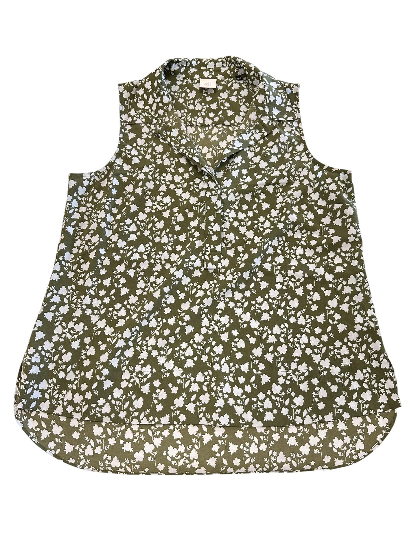 Top Sleeveless By Cabi In Blue & Green, Size:L