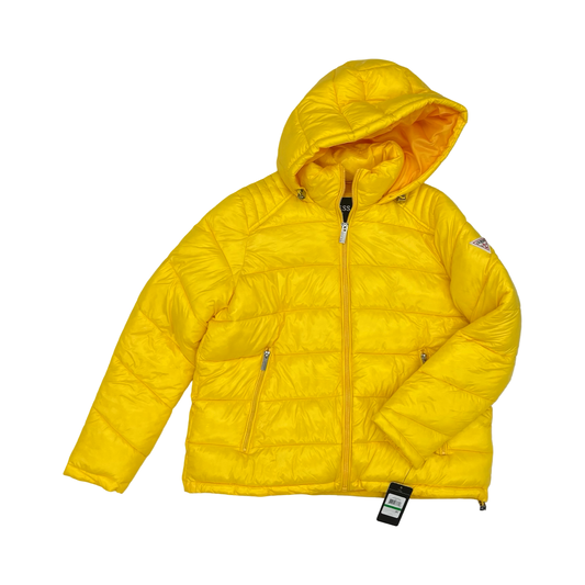 Jacket Puffer & Quilted By Guess In Yellow, Size:L