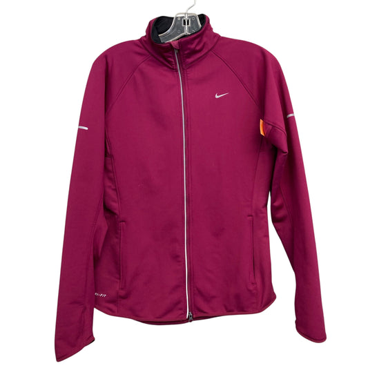 Athletic Jacket By Nike In Purple, Size:M