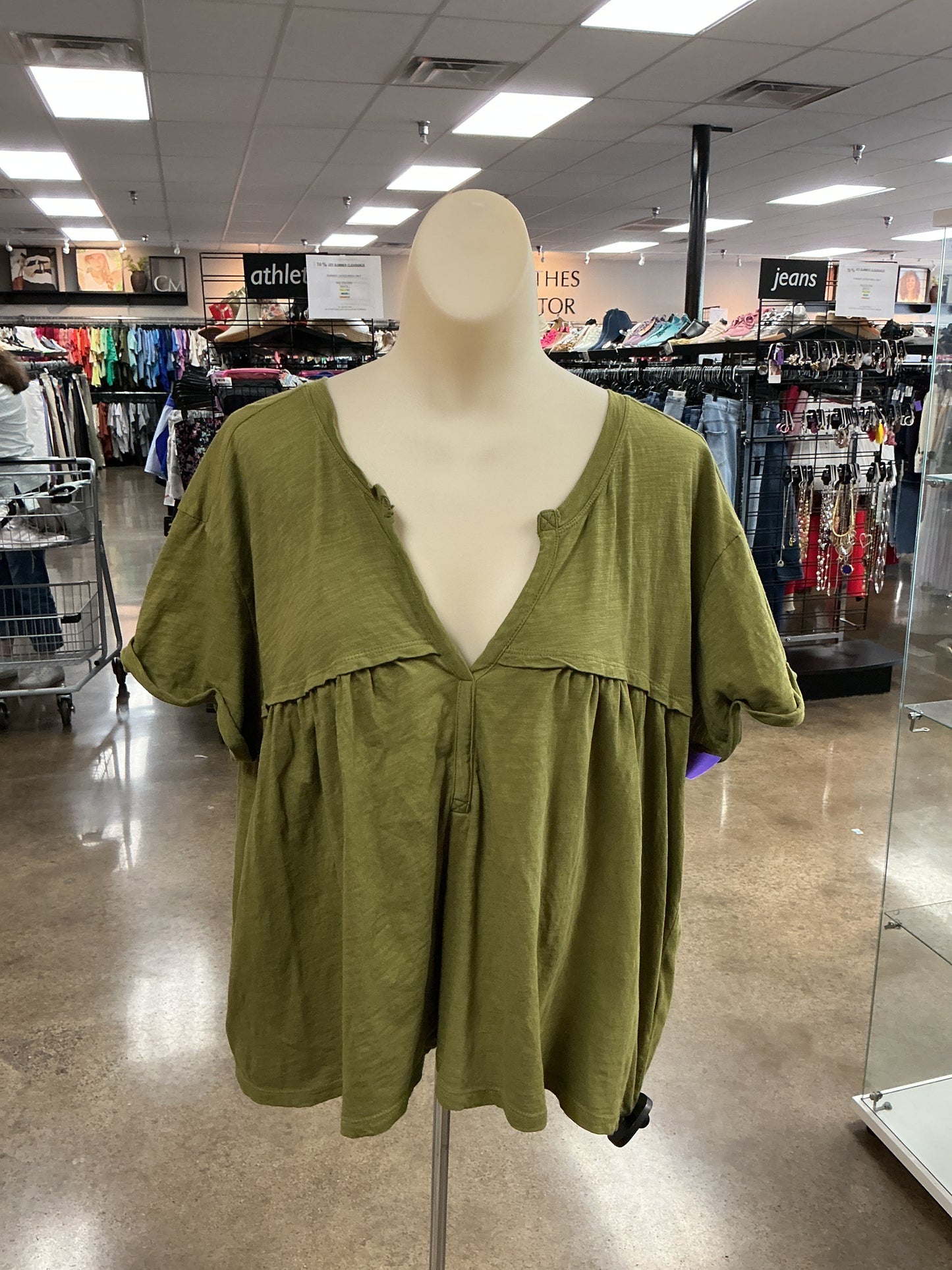Top Ss By Pilcro In Green, Size:L