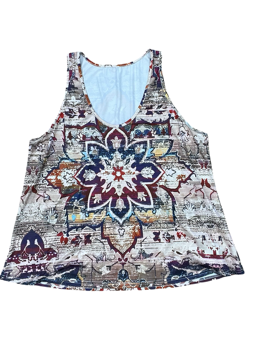 Top Sleeveless By Clothes Mentor In Tan, Size:2X