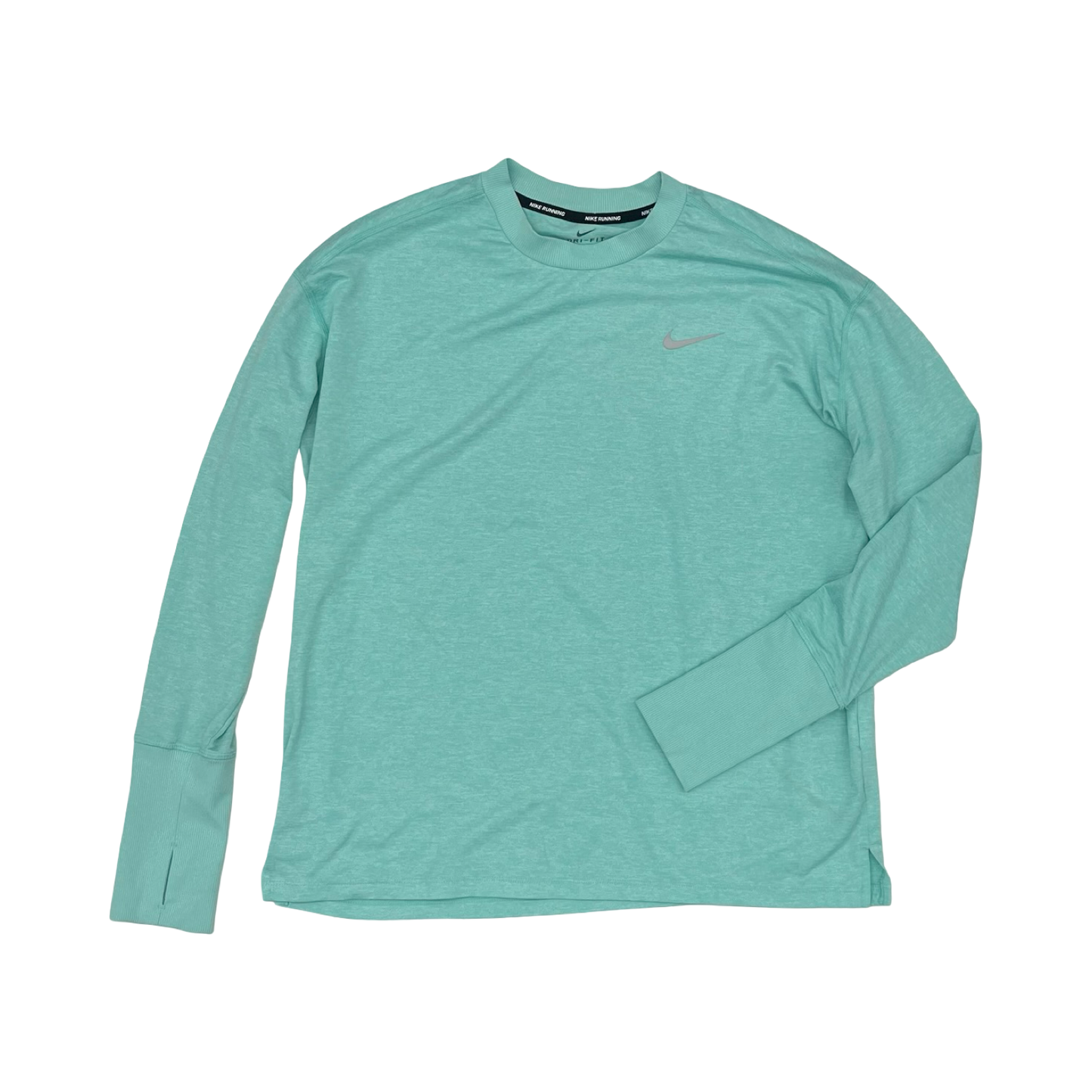 Athletic Top Ls Crewneck By Nike Apparel In Aqua, Size:L