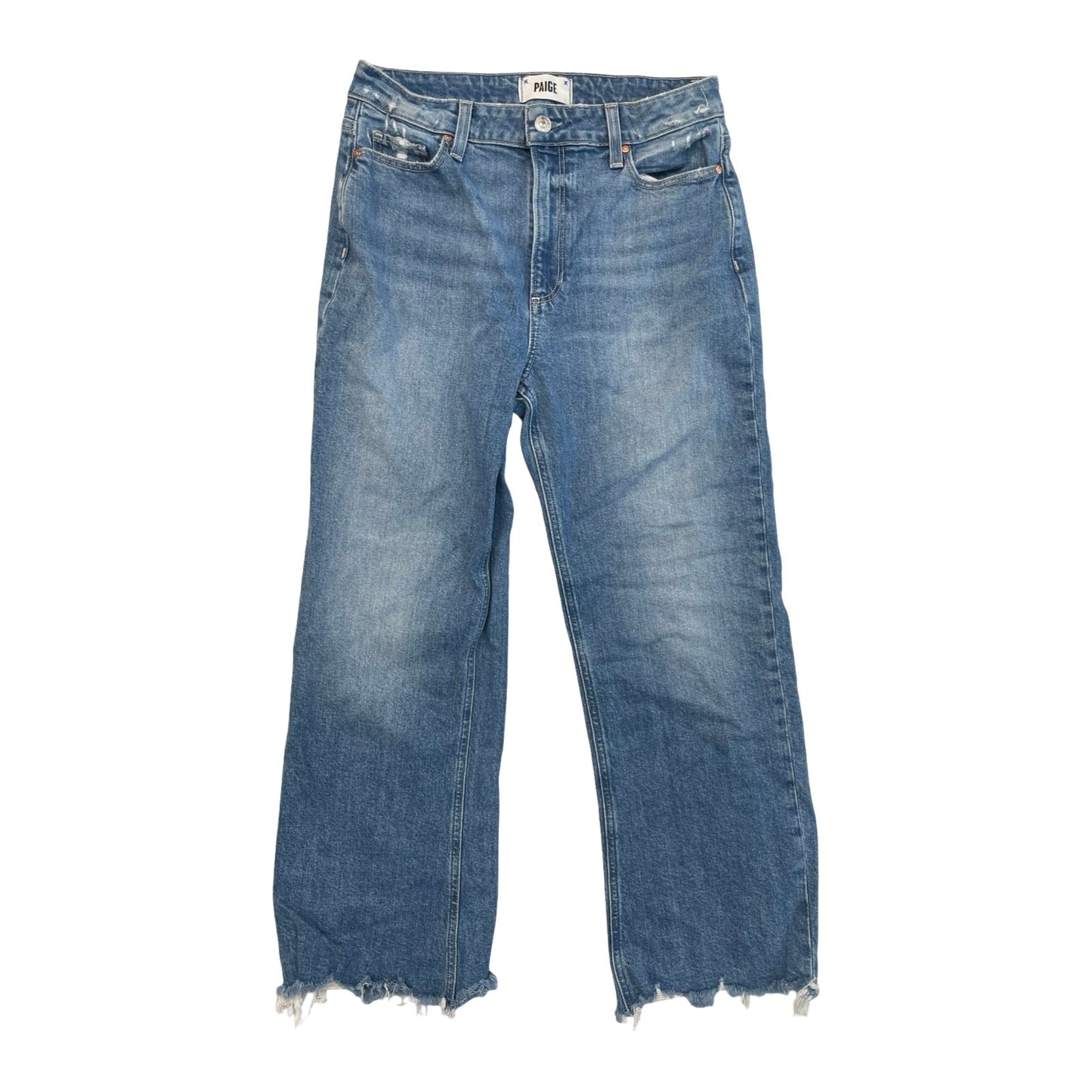 Jeans Wide Leg By Paige In Blue Denim, Size:8