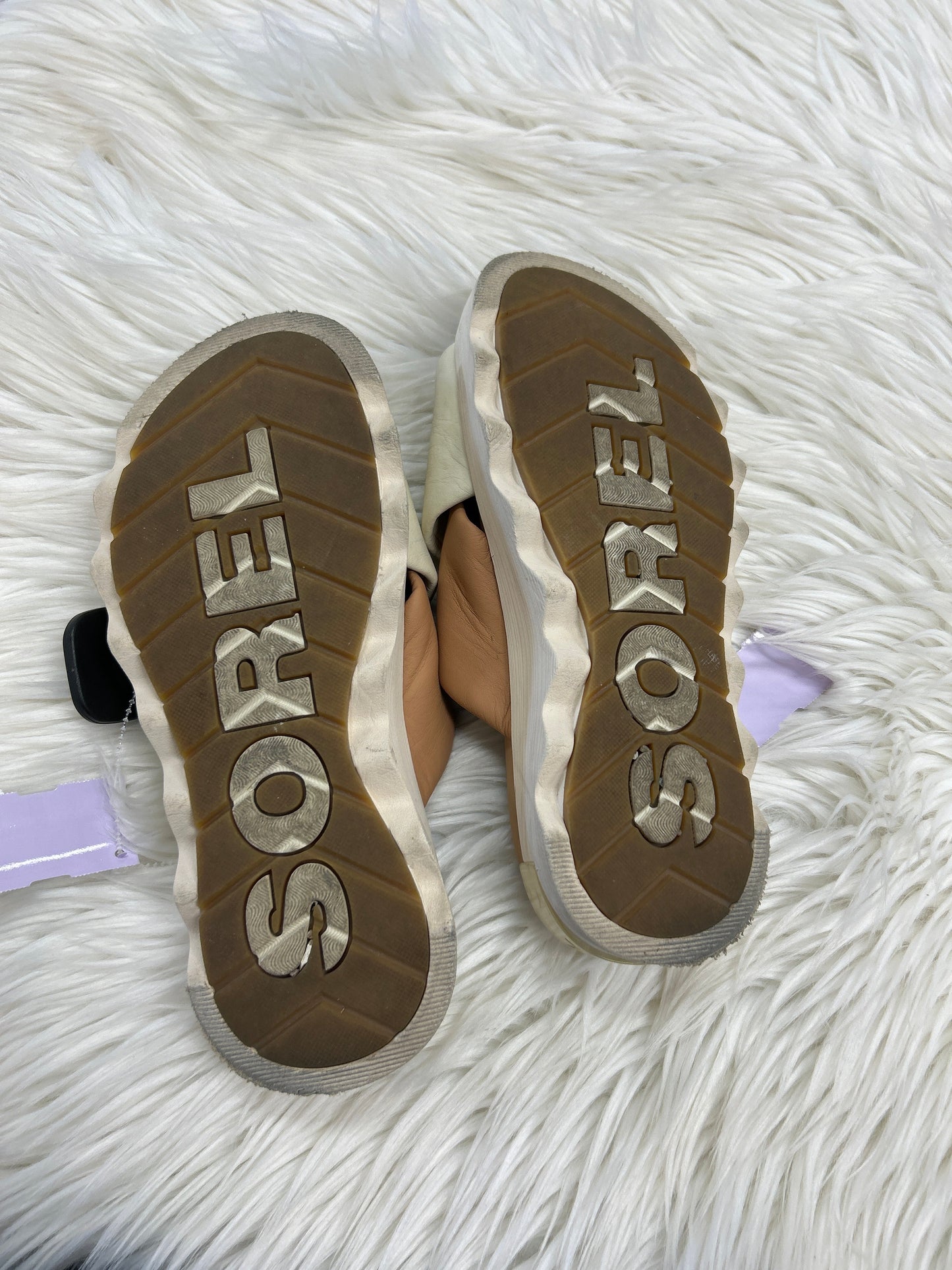 Sandals Flats By Sorel In Cream, Size:8