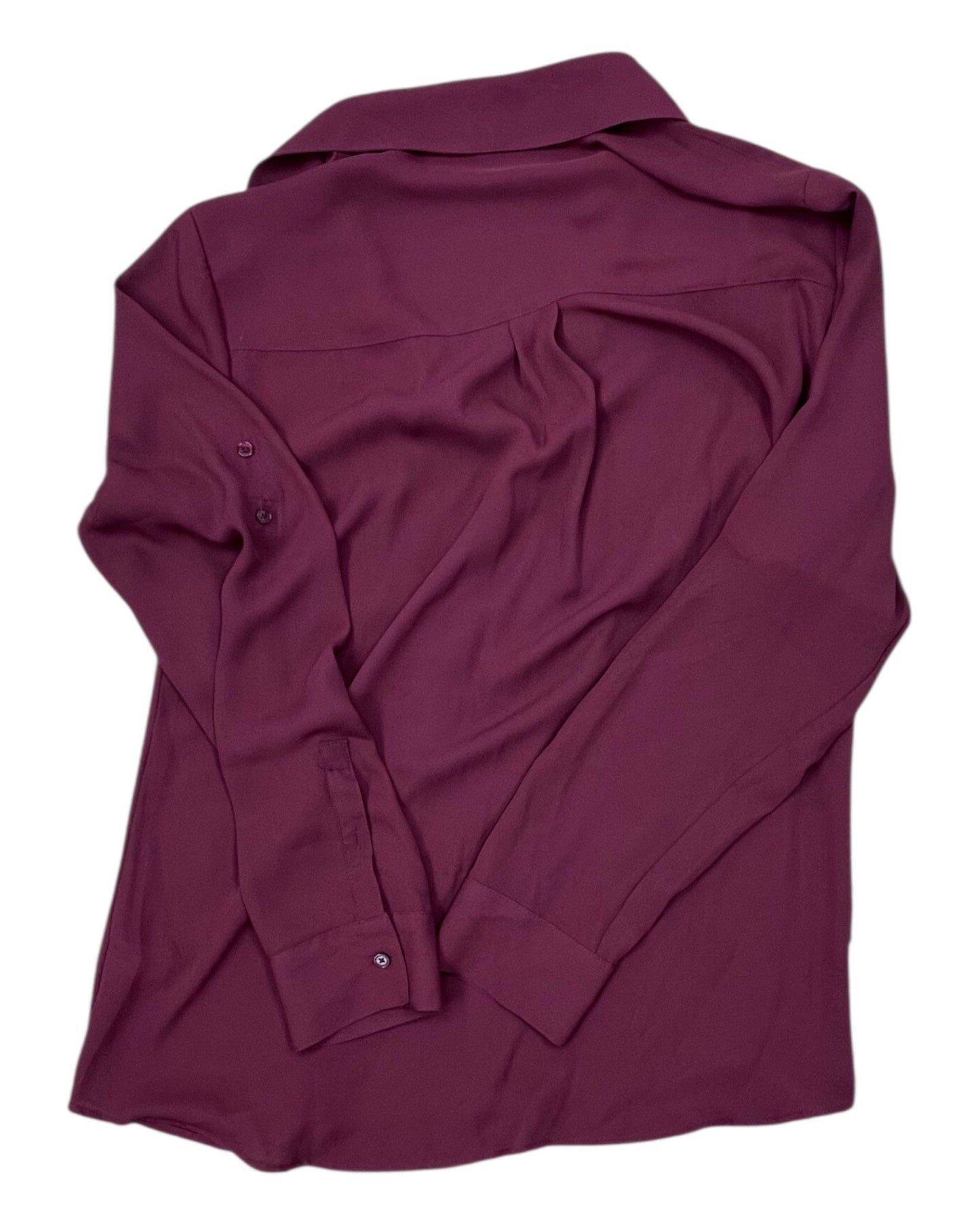 Blouse Ls By Express In Red, Size:L