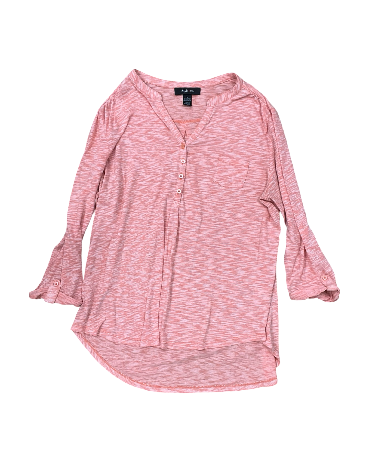 Top 3/4 Sleeve By Style And Company In Orange, Size:L