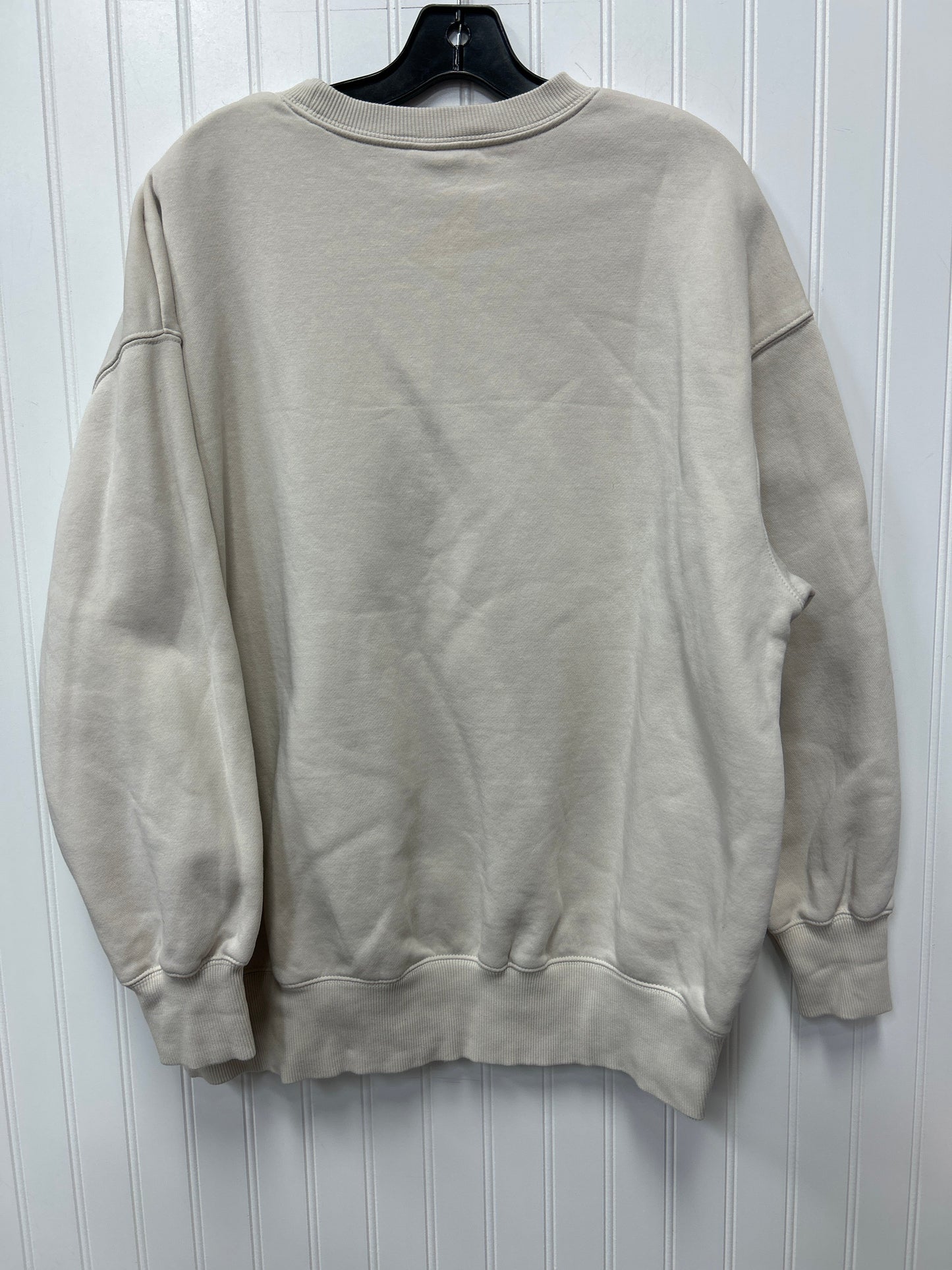 Athletic Sweatshirt Crewneck By Nike Apparel In Cream, Size:L