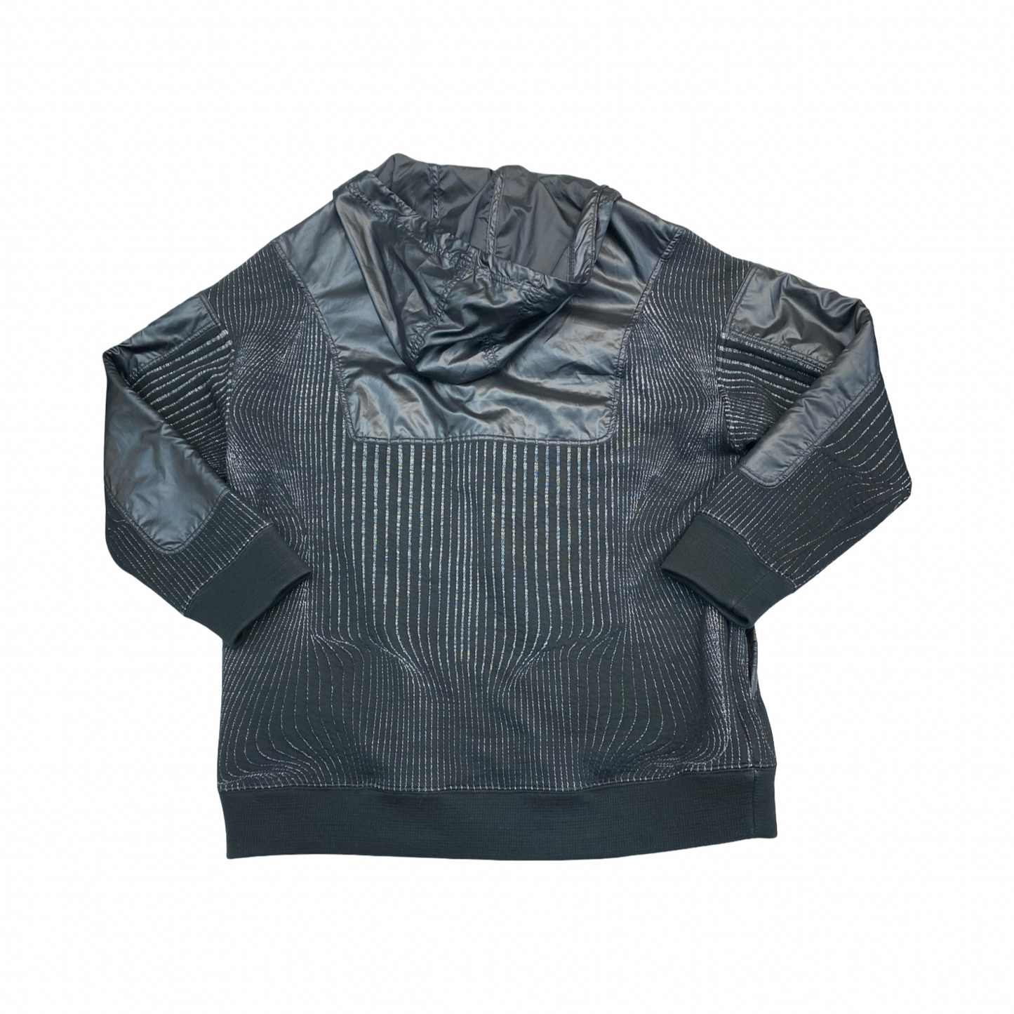 Athletic Sweatshirt Hoodie By Nike In Black & Grey, Size:M