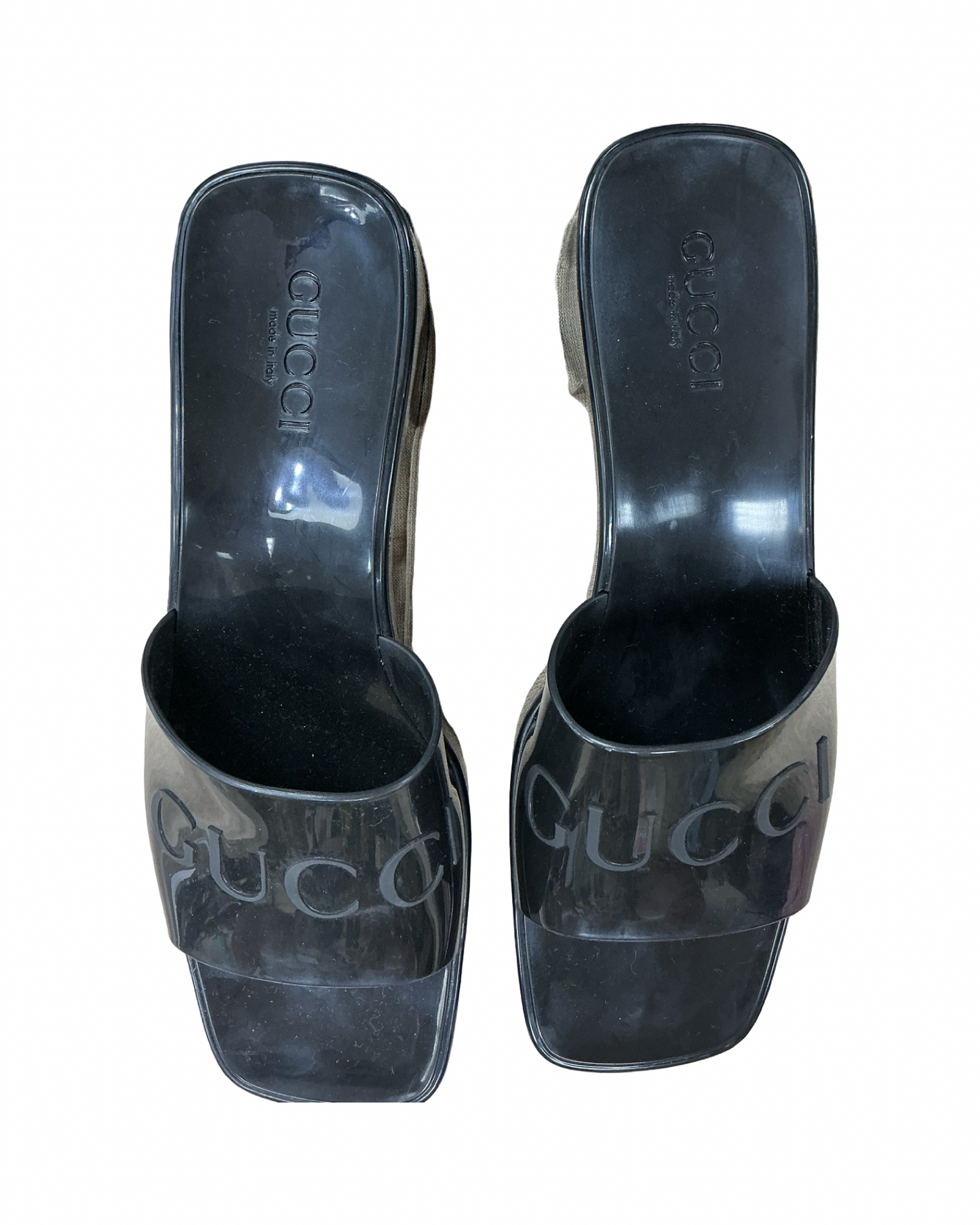 Sandals Luxury Designer By Gucci In Black, Size:10.5