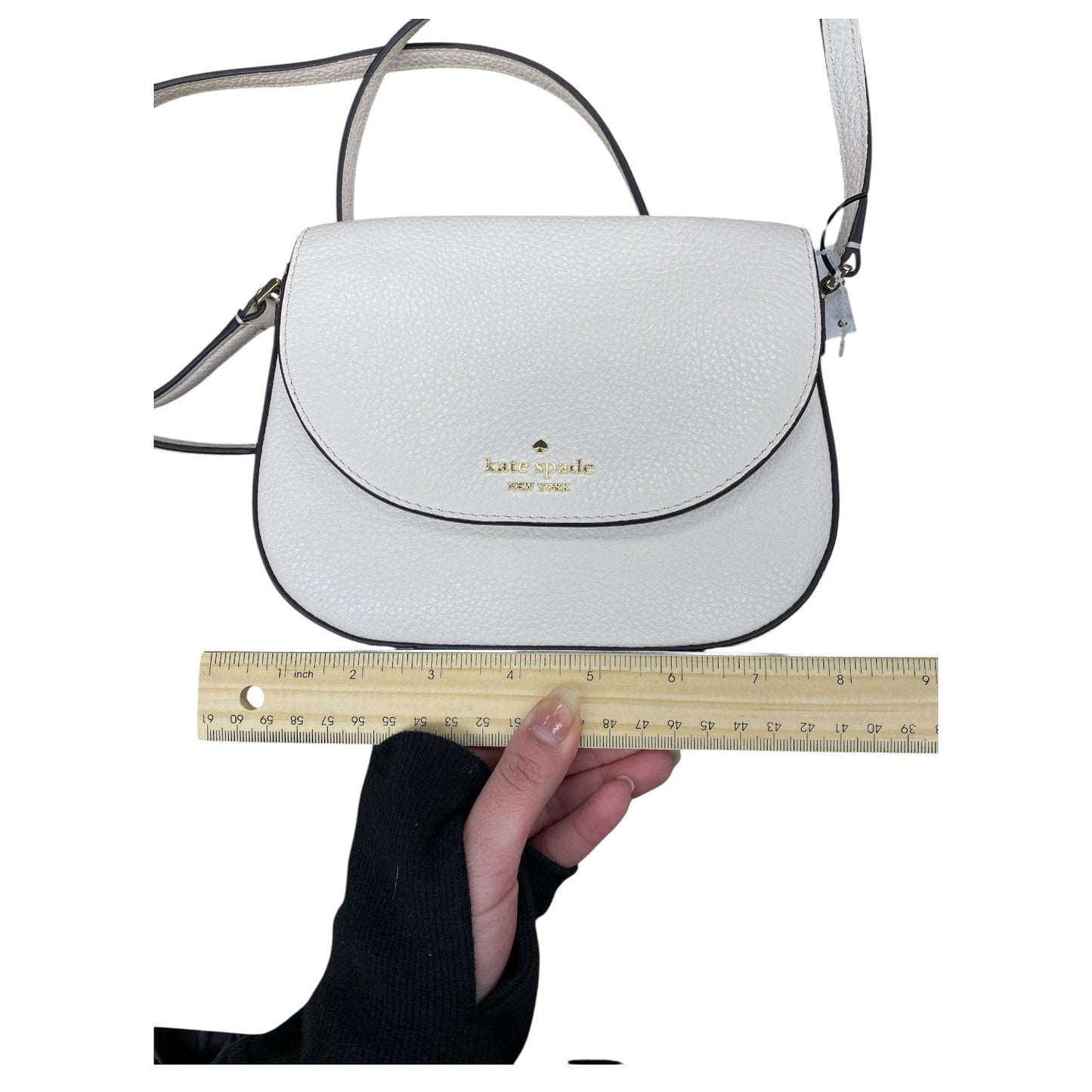 Handbag Designer By Kate Spade In White, Size:Small