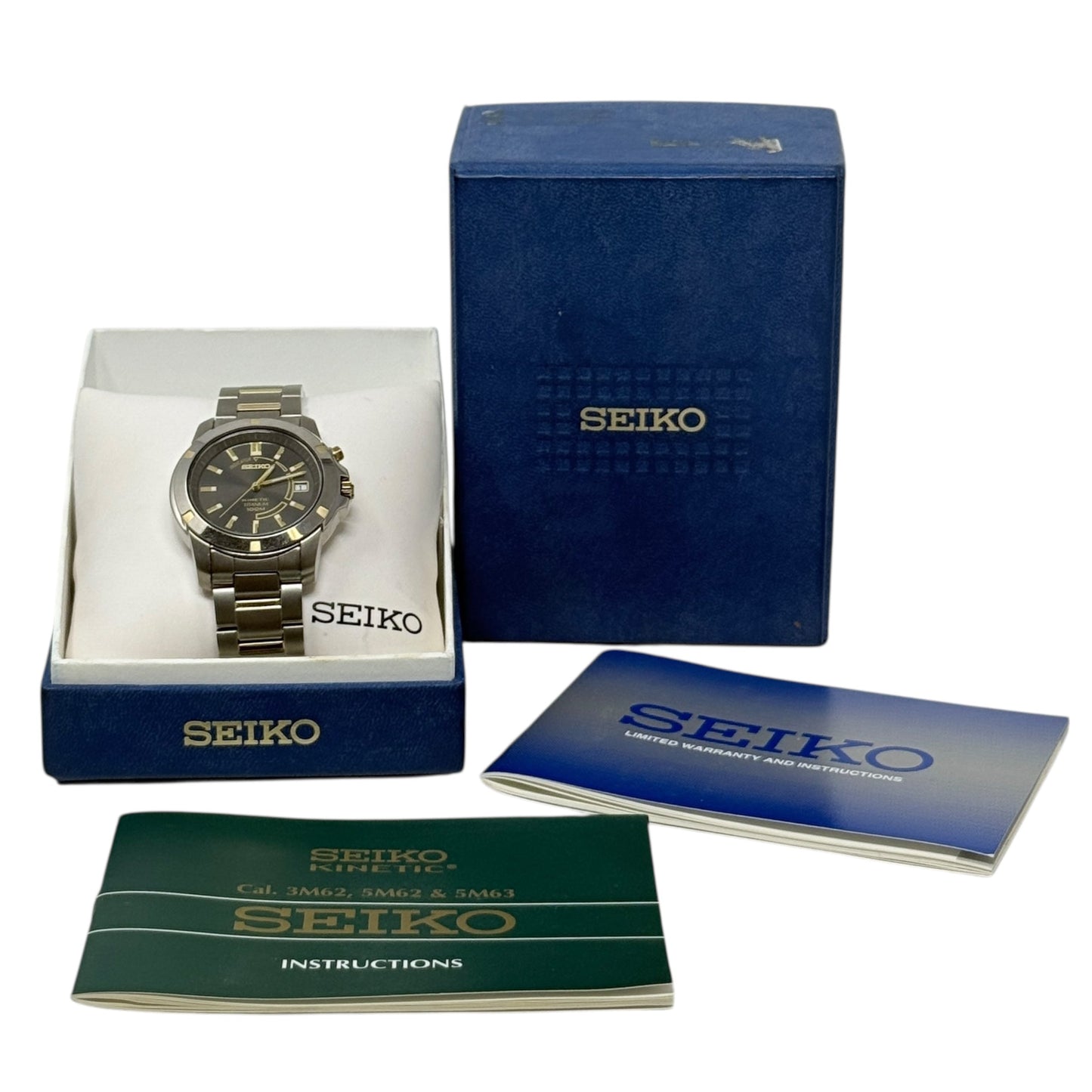 Kinetic 5M62 Titanium Dress Watch By Seiko, Size: Large