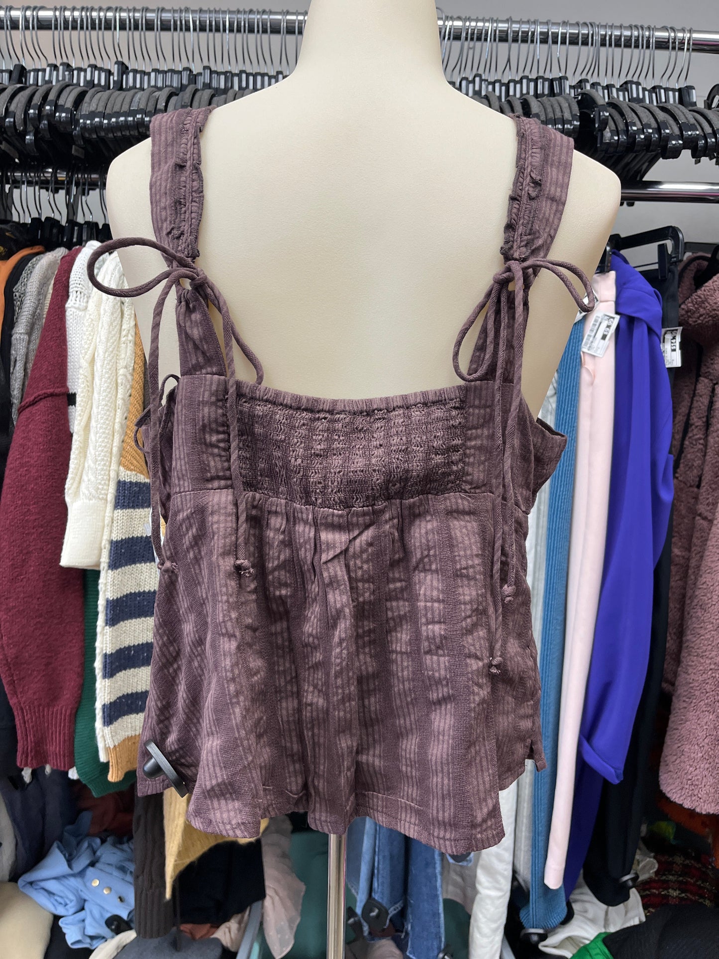 Top Sleeveless By Free People In Brown, Size:L