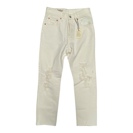 Jeans Straight By Levis In White, Size:4