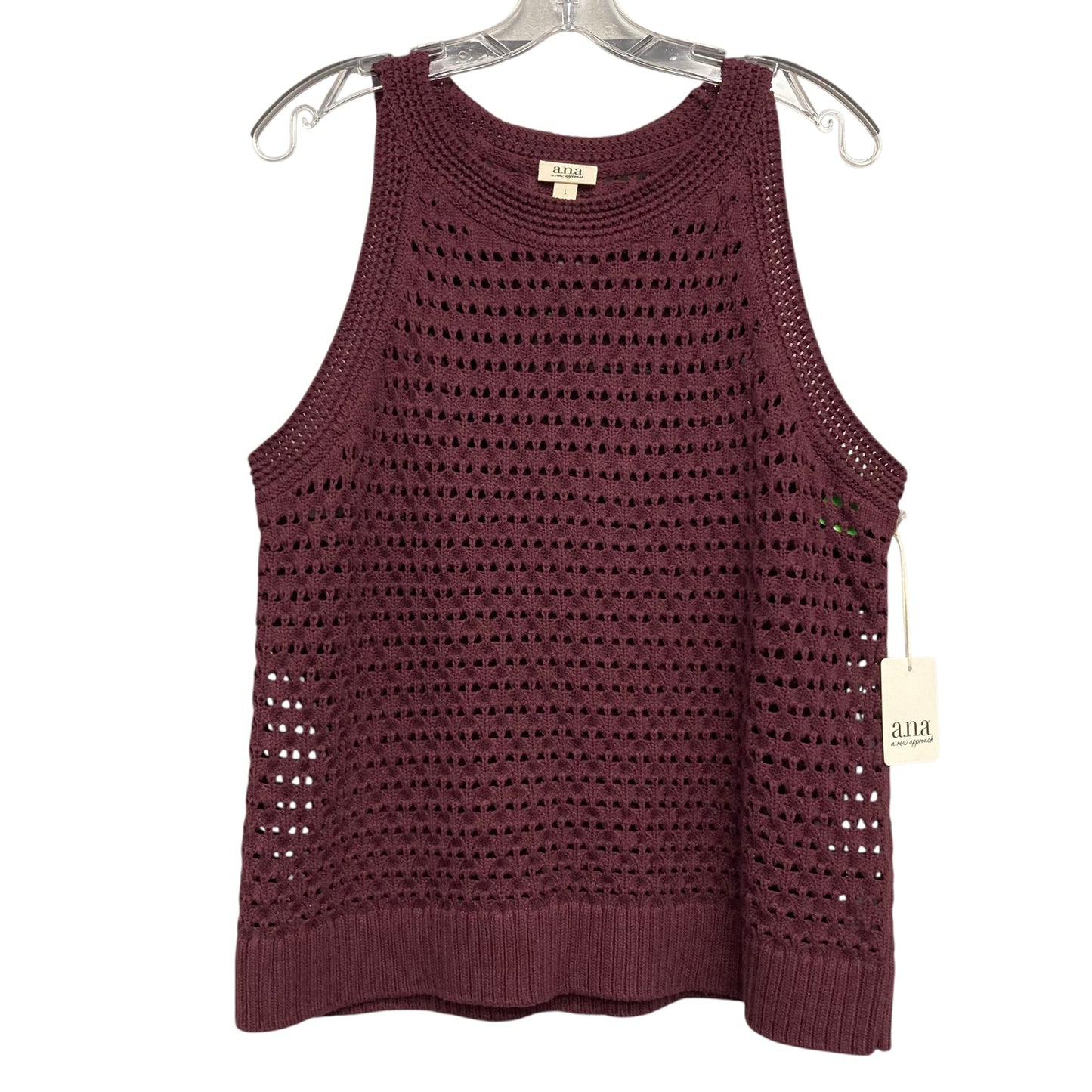 Top Sleeveless By Ana In Purple, Size:L