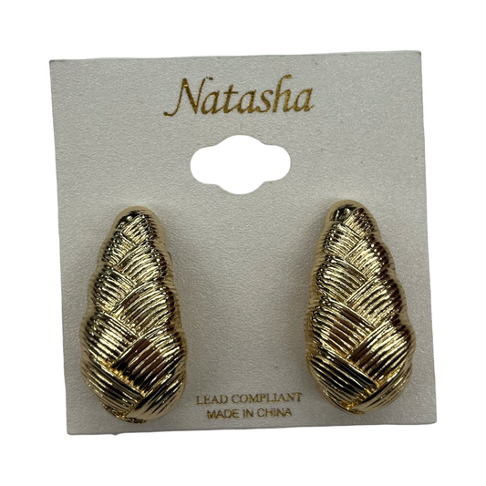 Earrings Designer By Natasha In Gold