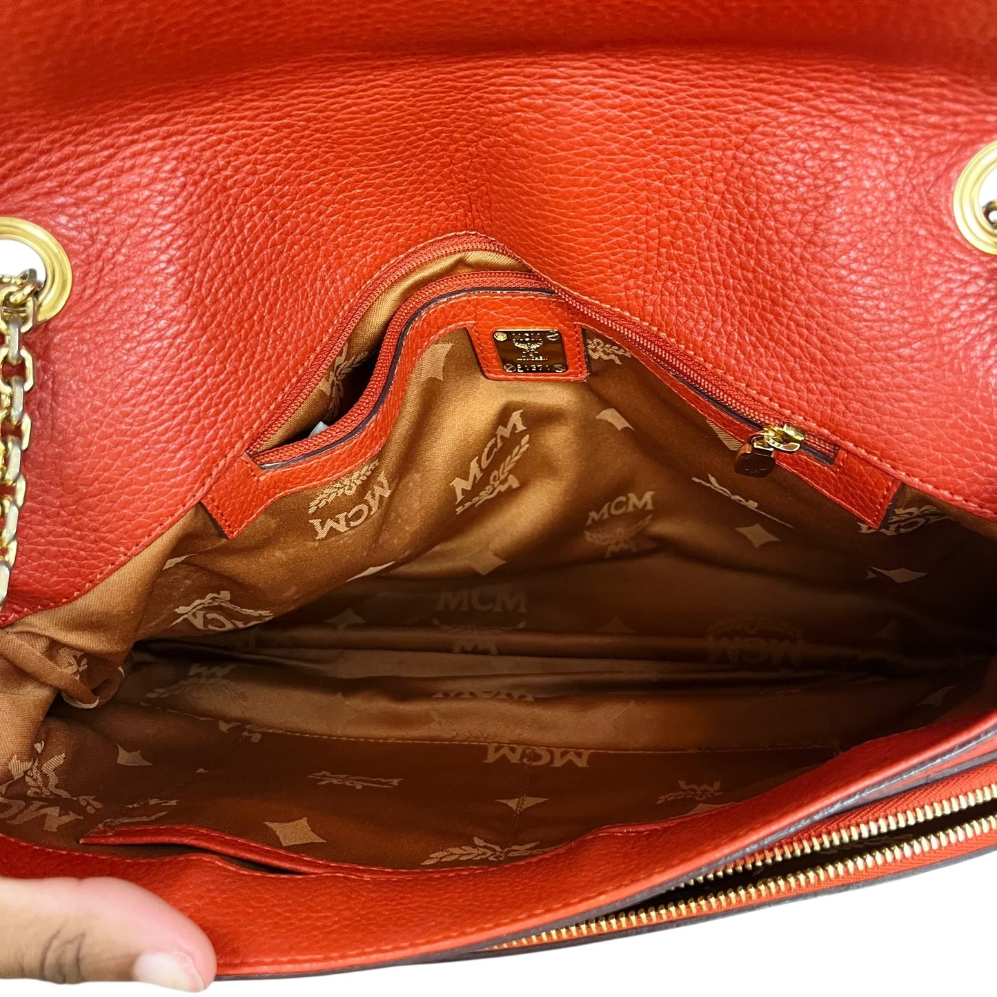 Handbag Luxury Designer By Mcm, Size: Medium