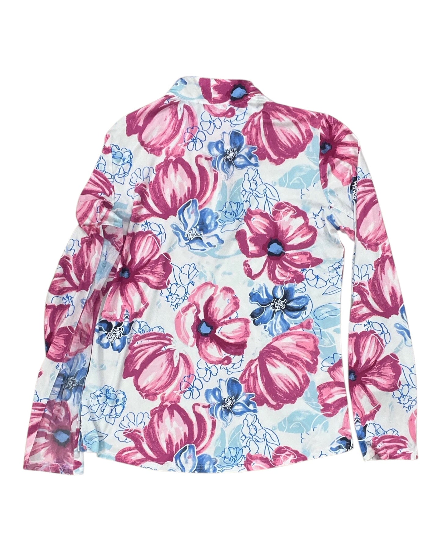 Top Ls By Clothes Mentor In Blue & Pink, Size:M