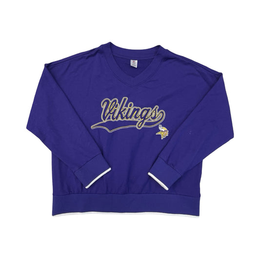 Athletic Top Ls Crewneck By Cmc In Purple, Size:L