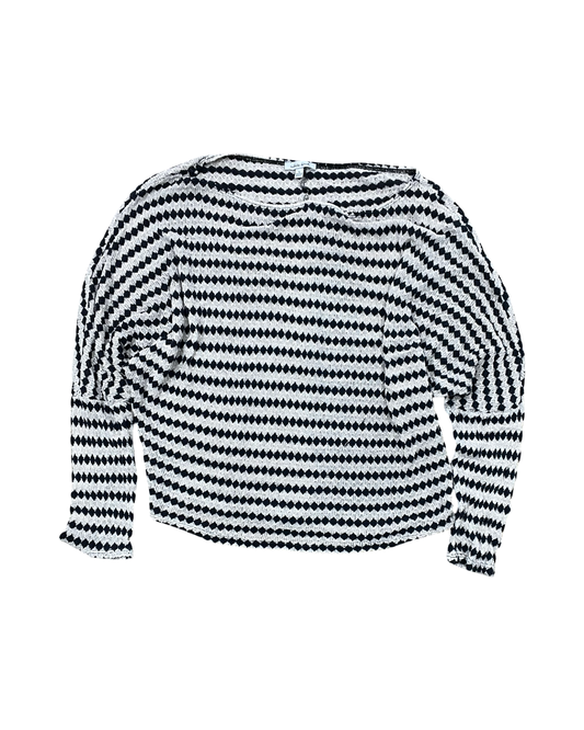 Top Ls By White Birch In Blue & Cream, Size:L