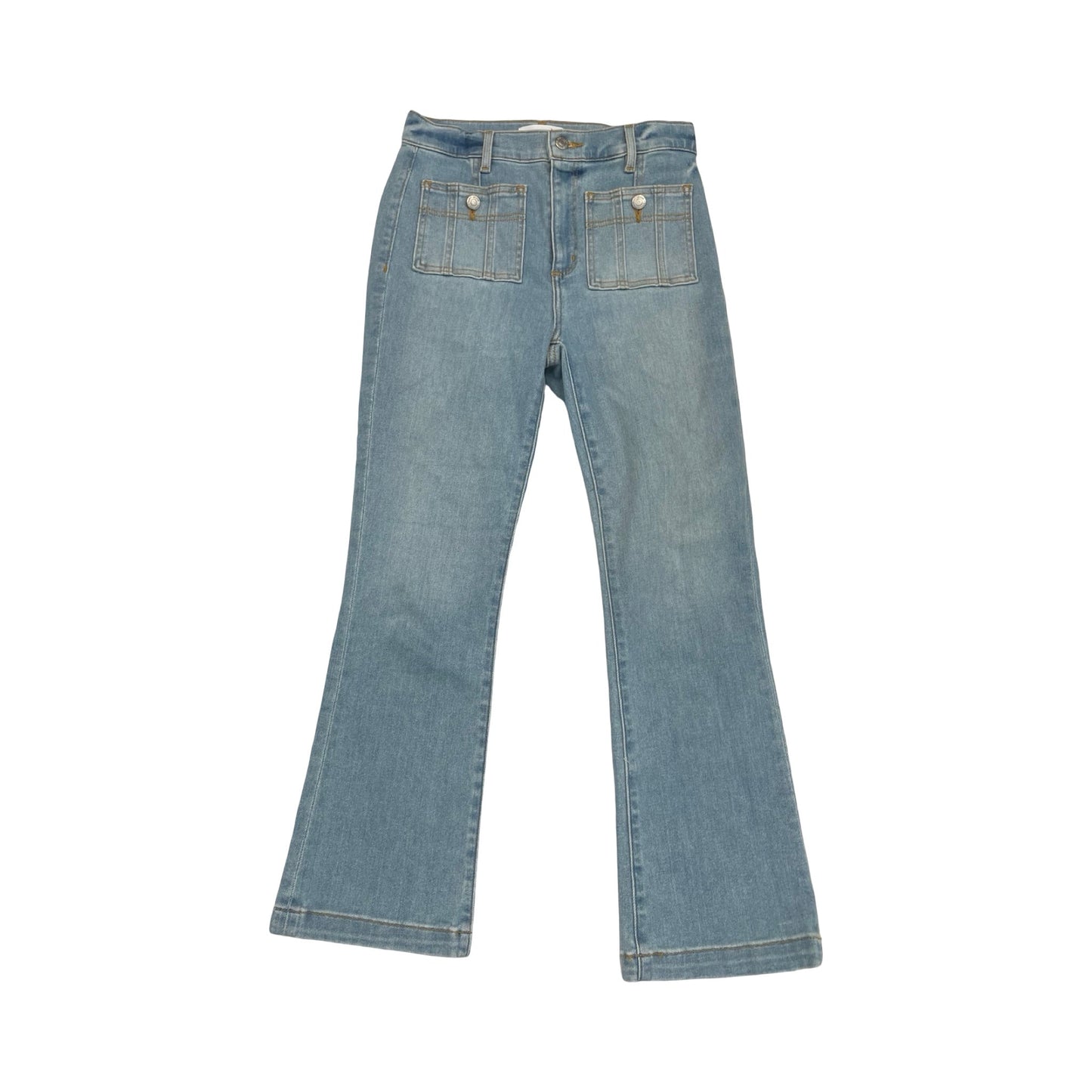 Jeans Cropped By Loft In Blue Denim, Size:2