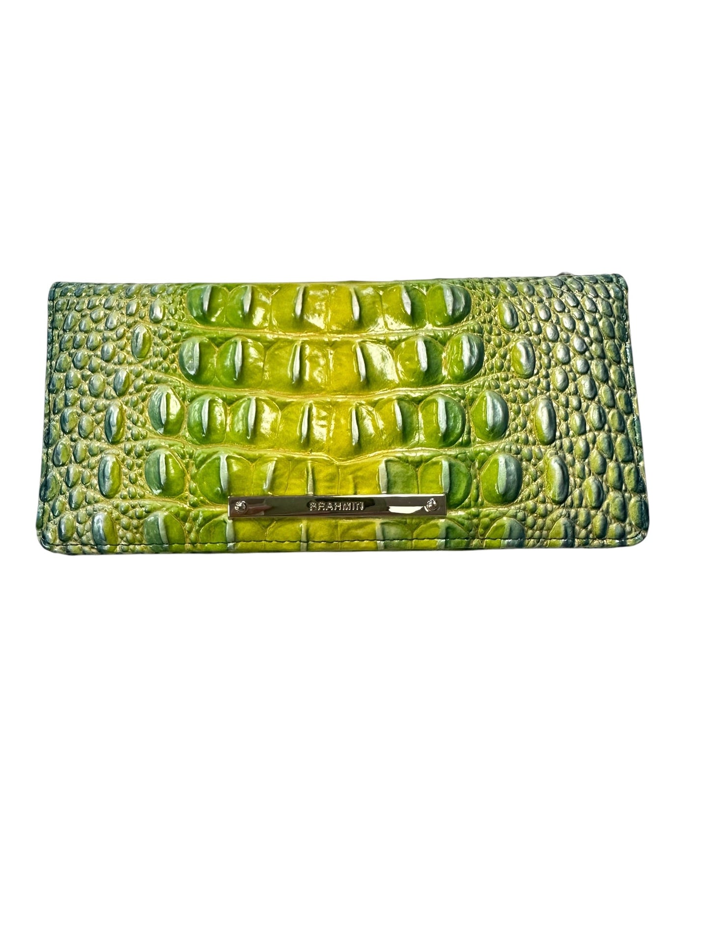 Handbag Designer By Brahmin In Green & Yellow, Size:Large