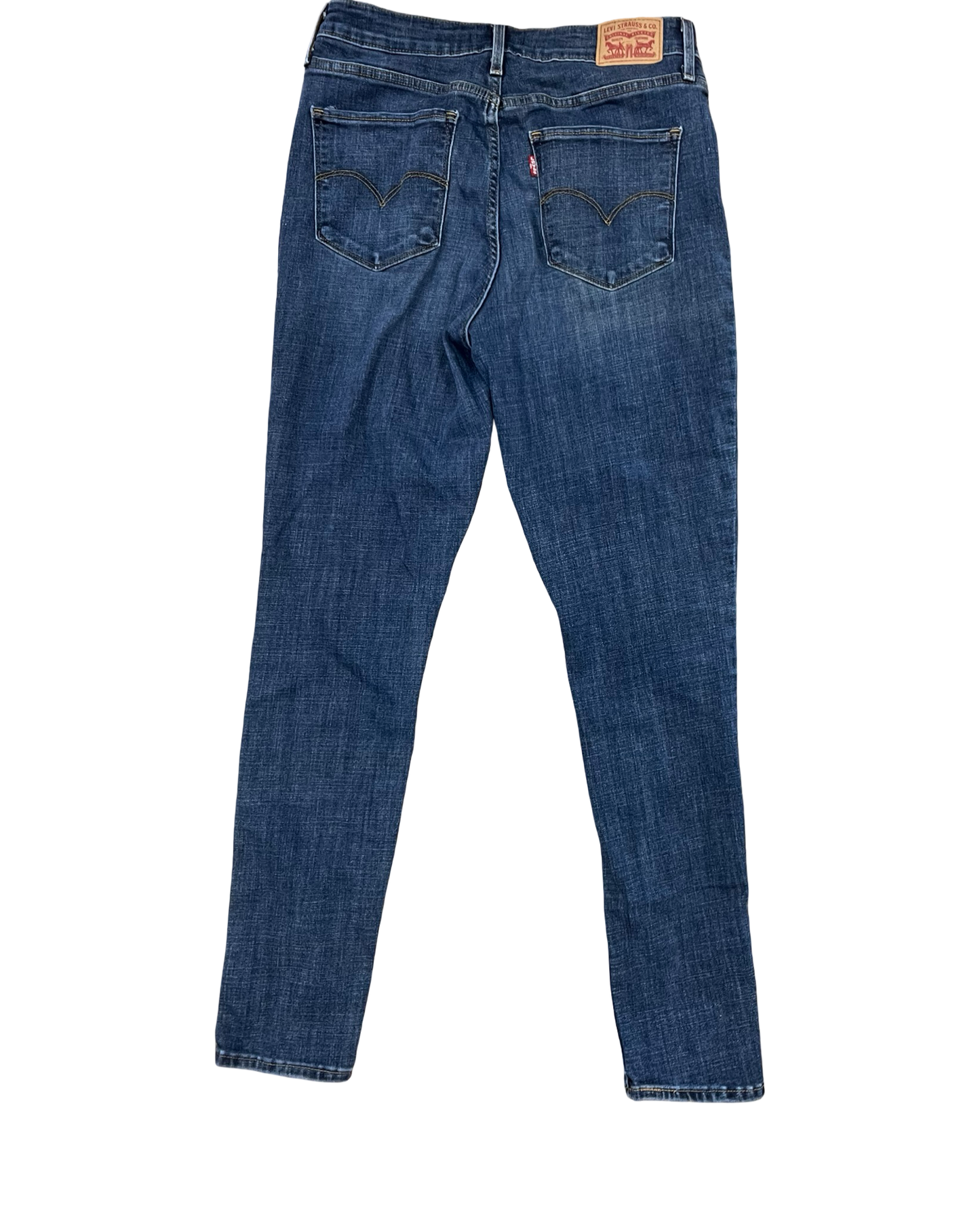 Jeans Skinny By Levis In Blue Denim, Size:12