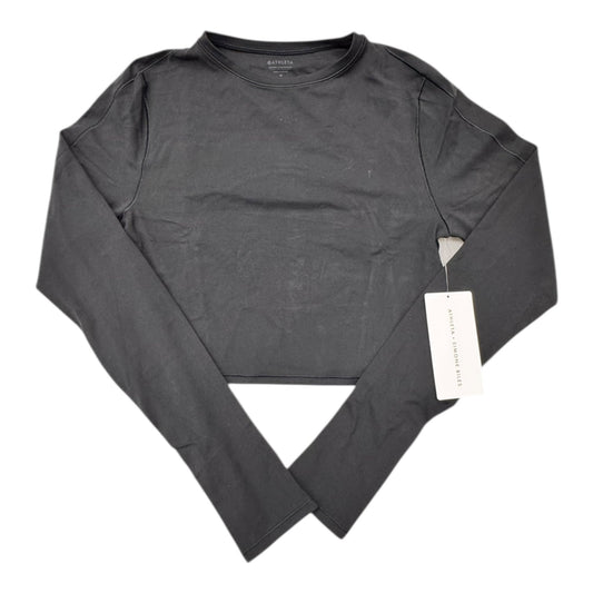 Athletic Top Ls Crewneck By Athleta In Black, Size:M