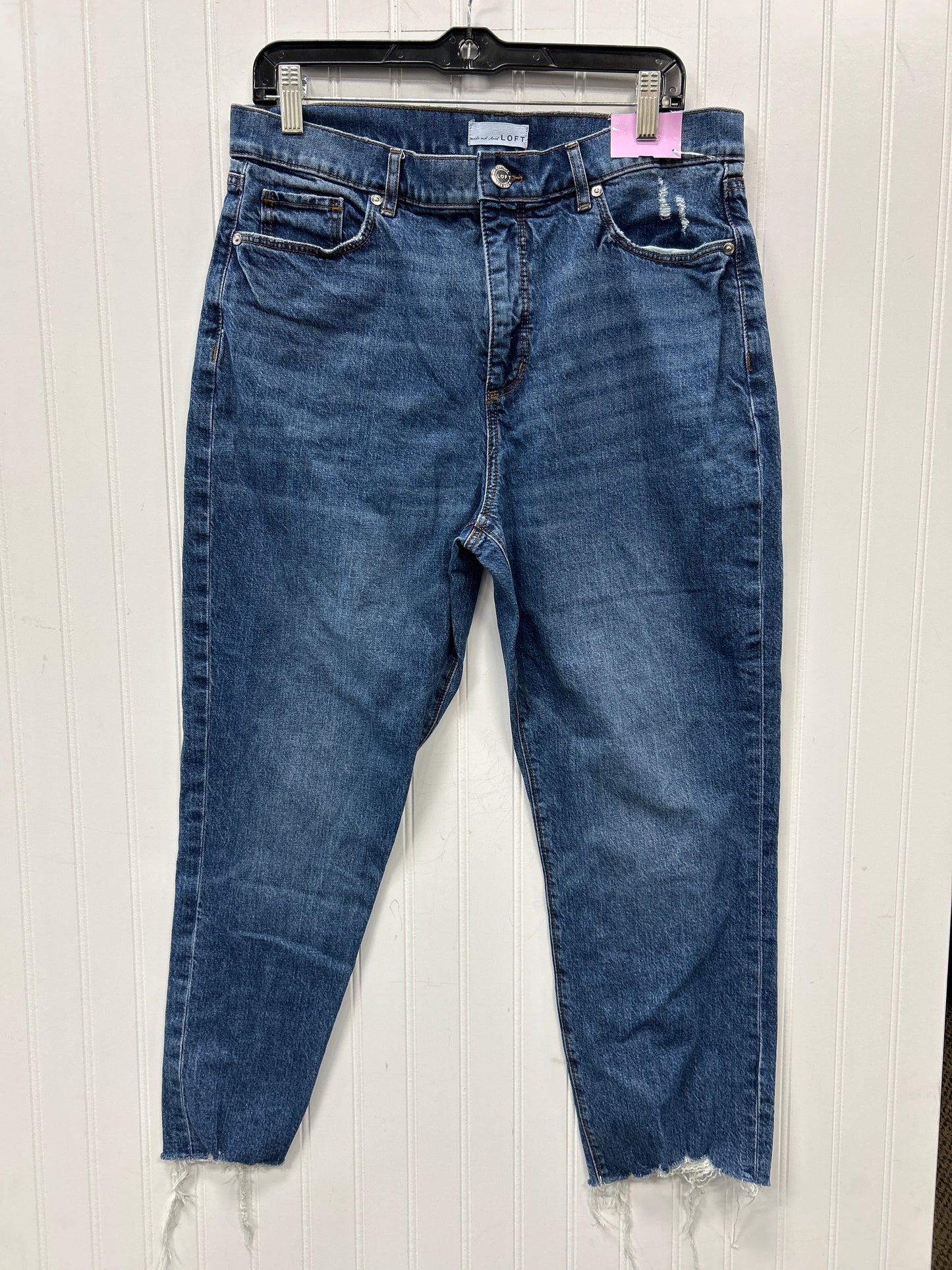 Jeans Straight By Loft In Blue Denim, Size:12