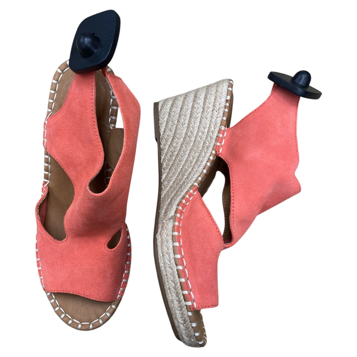 Shoes Heels Wedge By Gentle Souls In Peach, Size:7.5
