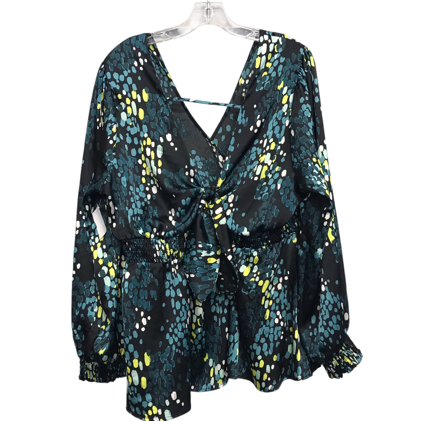 Top Ls By Torrid In Black & Green, Size:1X
