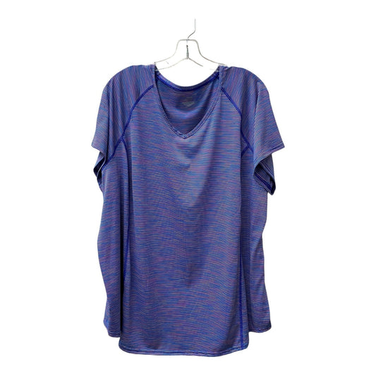 Athletic Top Ss By Tek Gear In Purple, Size:3X