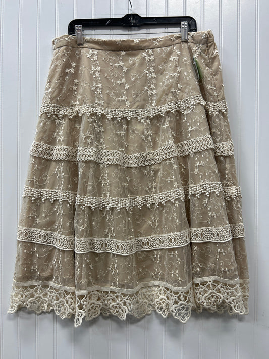 Skirt Maxi By Coldwater Creek In Cream, Size:Xlp