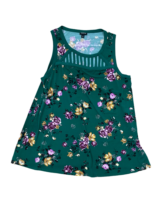 Top Sleeveless By Torrid In Green, Size:1X