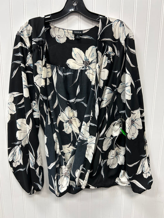 Blouse Ls By Torrid In Black, Size:3X