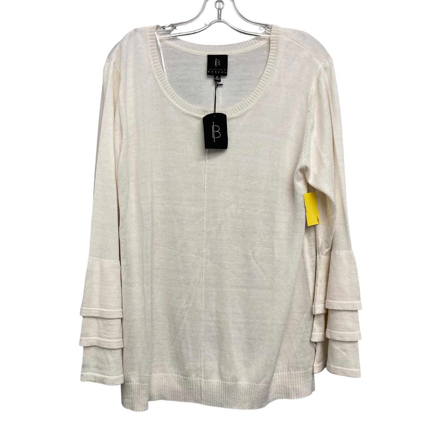 Sweater By Bobeau In Cream, Size:Xl