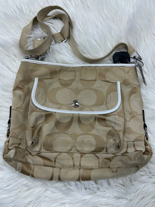 Handbag Designer By Coach In Cream, Size:Medium