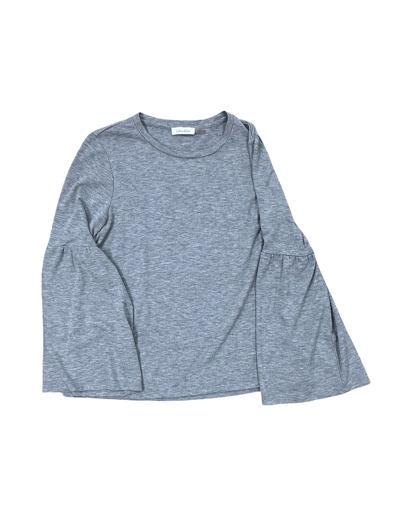 Top Ls By Calvin Klein In Grey, Size:L