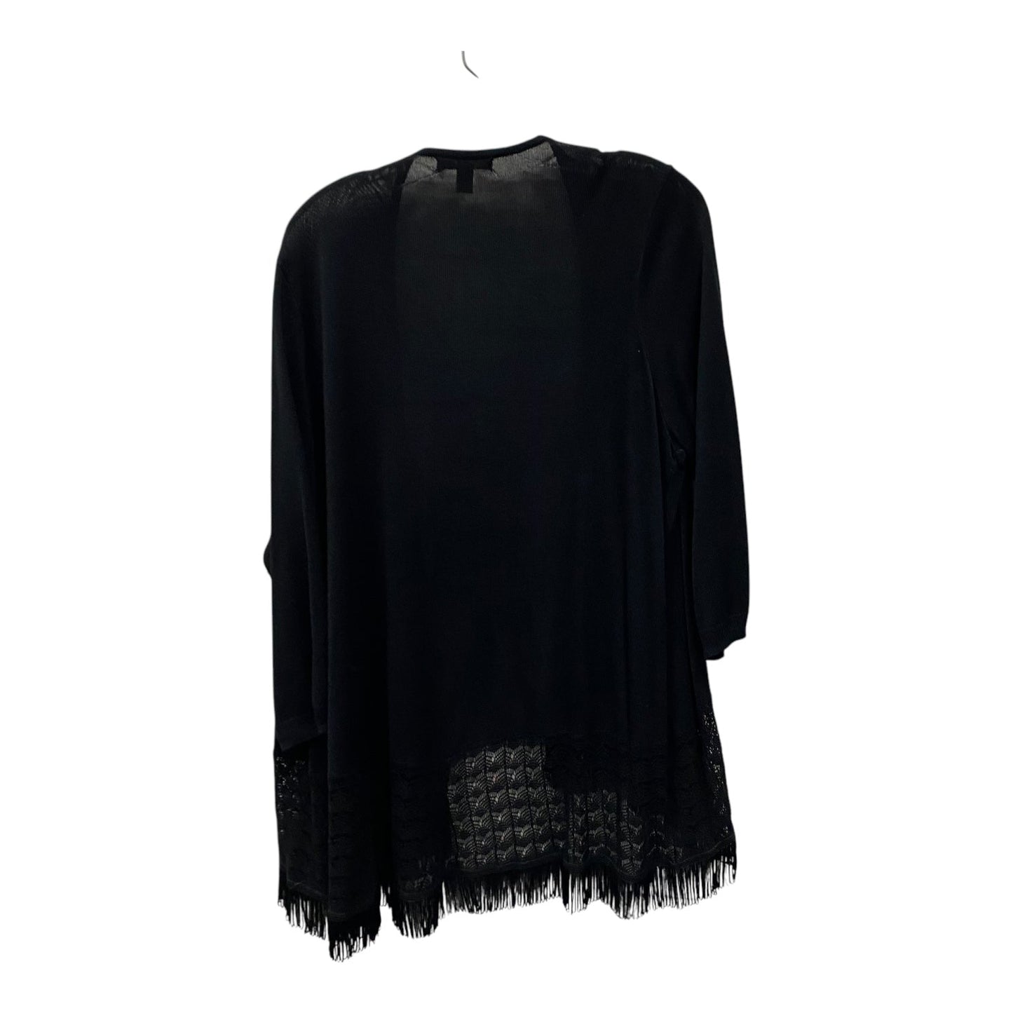 Cardigan By Roz And Ali In Black, Size:2X