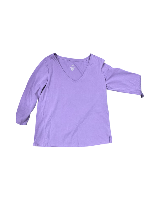 Top 3/4 Sleeve By J. Jill In Purple, Size:Xsp