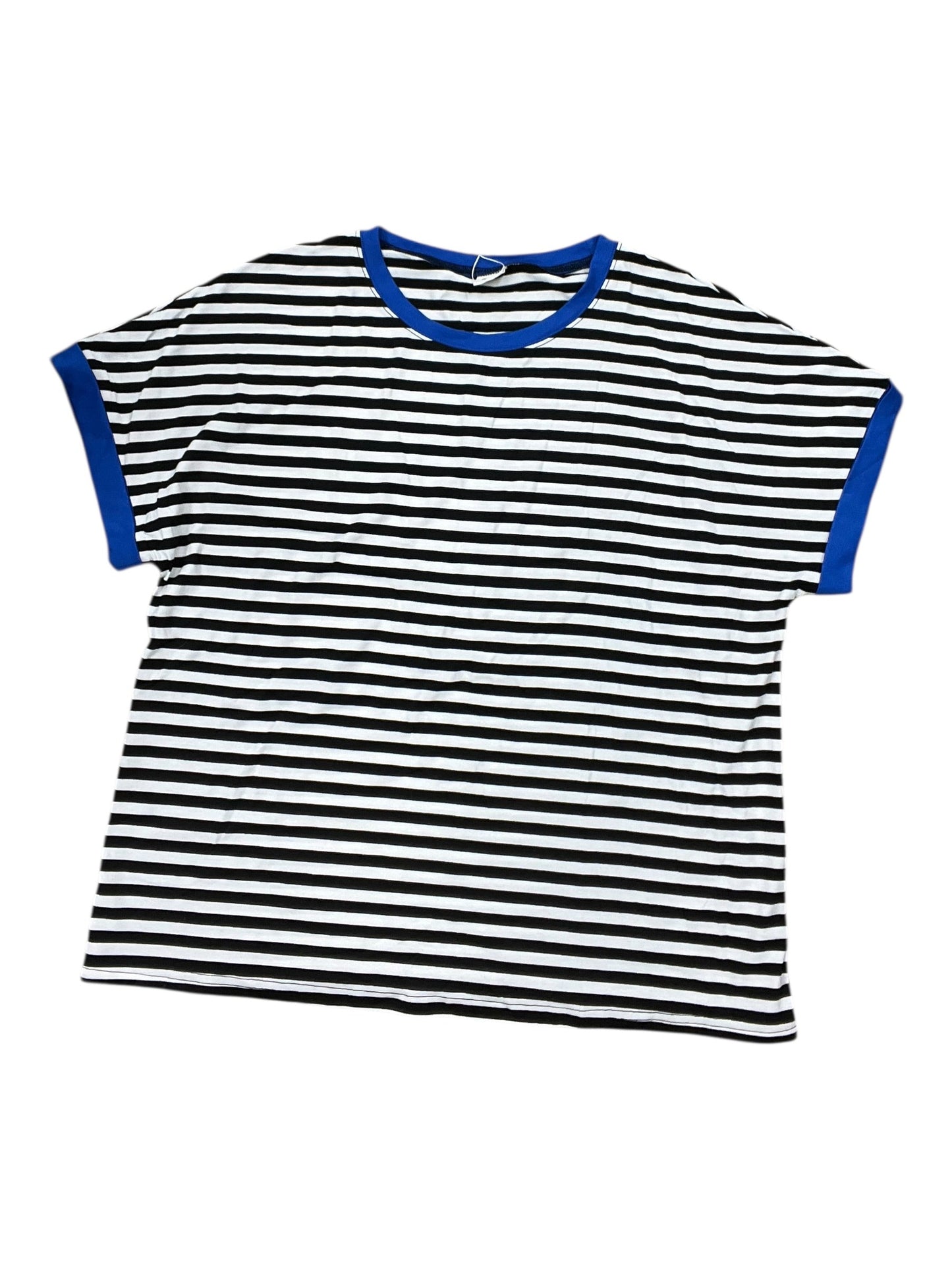 Top Ss By Clothes Mentor In Black & White, Size:1X