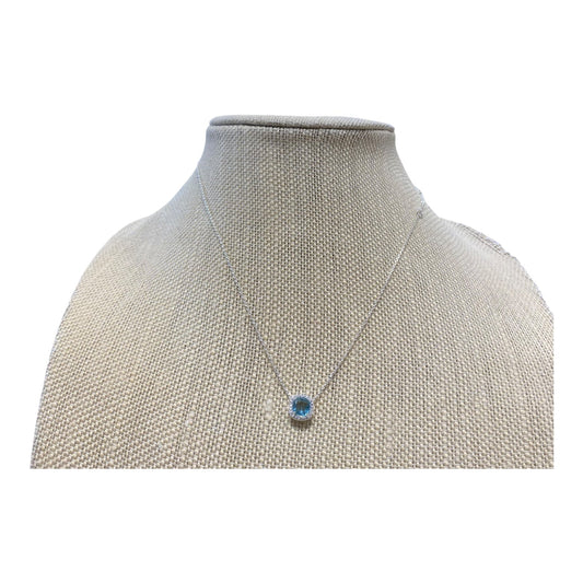 Necklace Pendant  In Blue & Silver