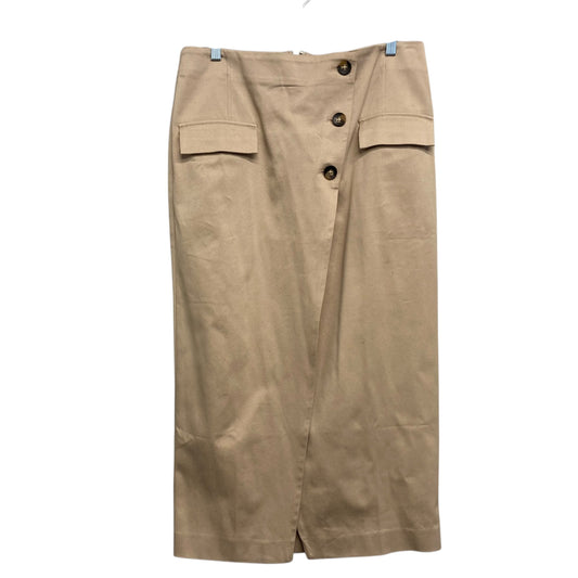 Skirt Midi By Ann Taylor In Tan, Size:10