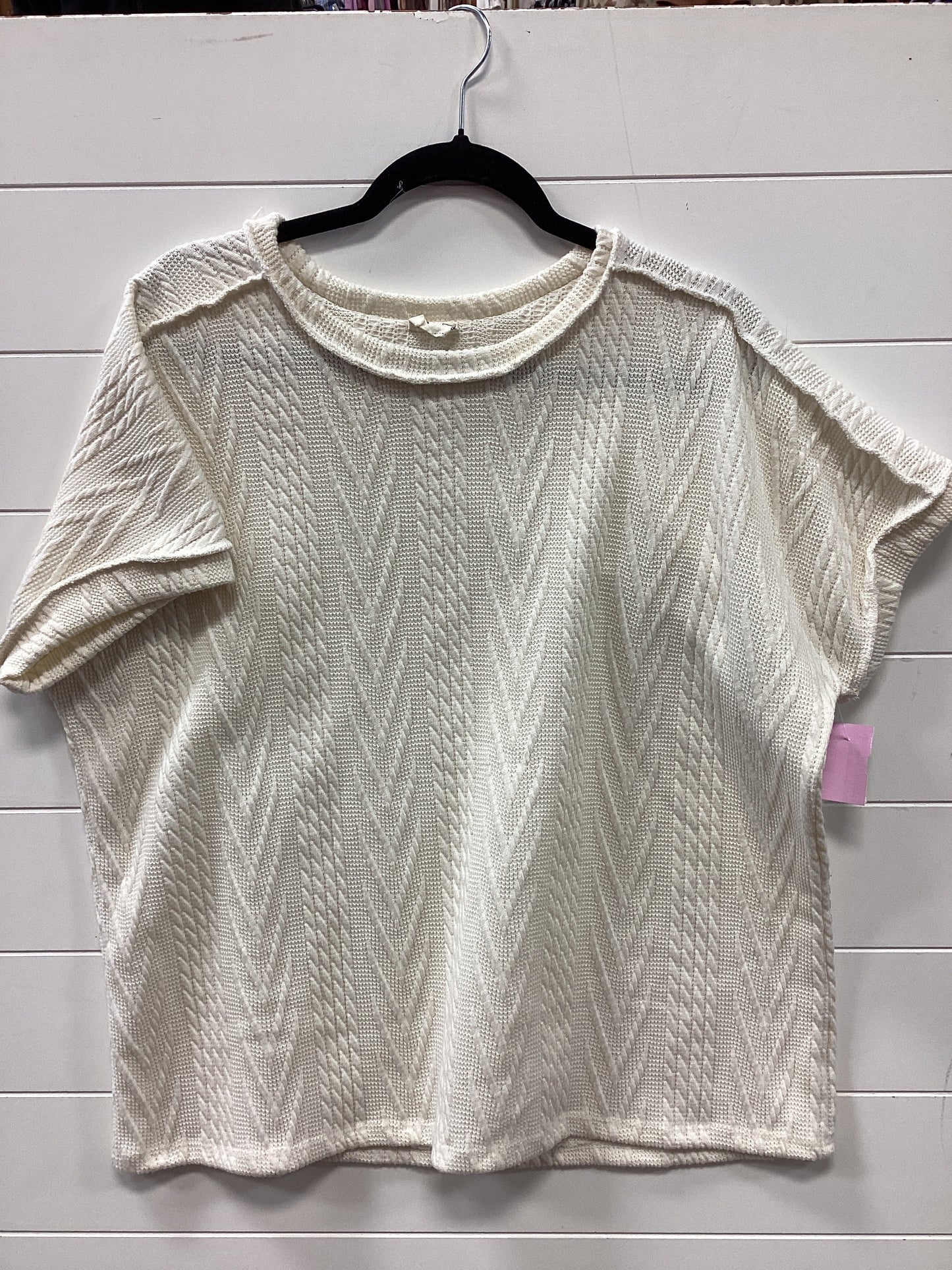 Top Ss By Lovely Melody In Cream, Size:1X