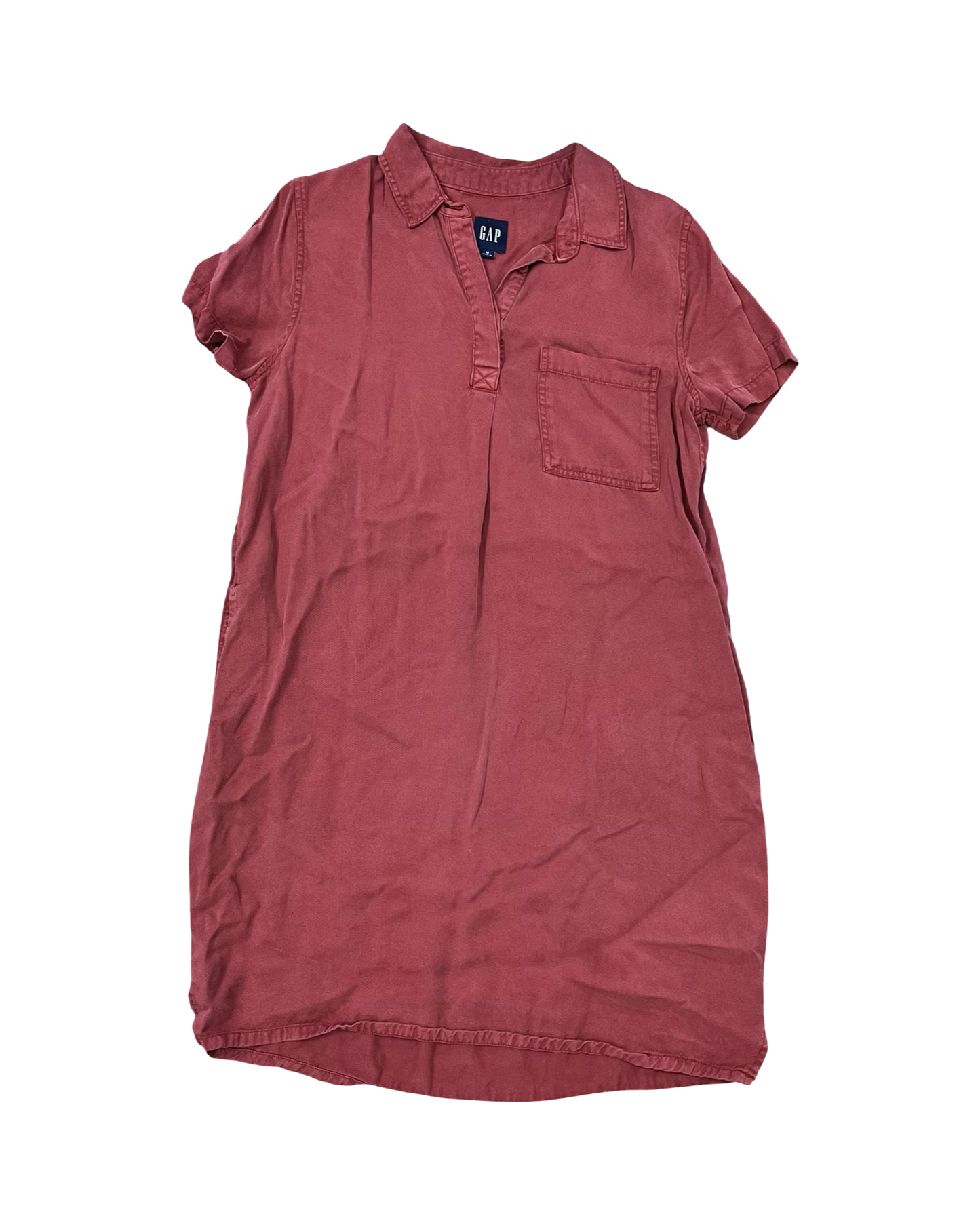Dress Casual Midi By Gap In Red, Size:M