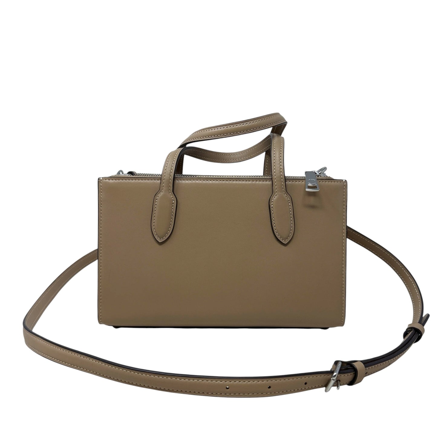 Nina Leather Tote Designer By Coach, Size: Small