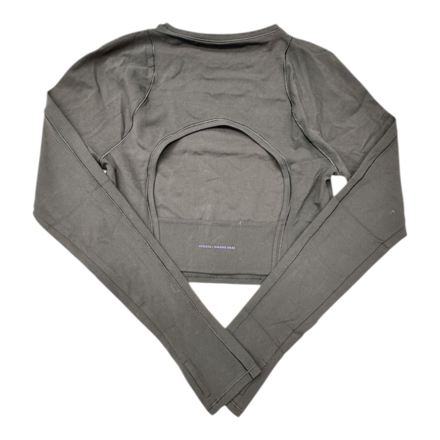 Athletic Top Ls Crewneck By Athleta In Black, Size:M