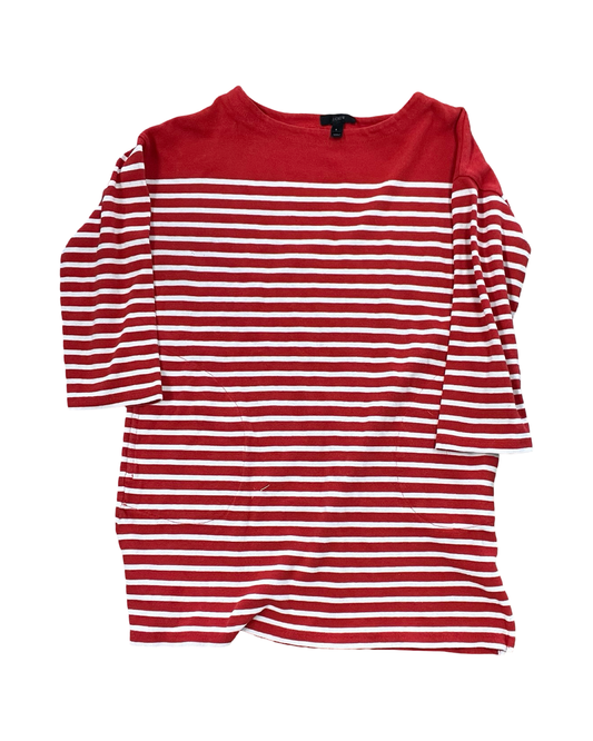 Dress Casual Midi By J. Crew In Red & White, Size:S