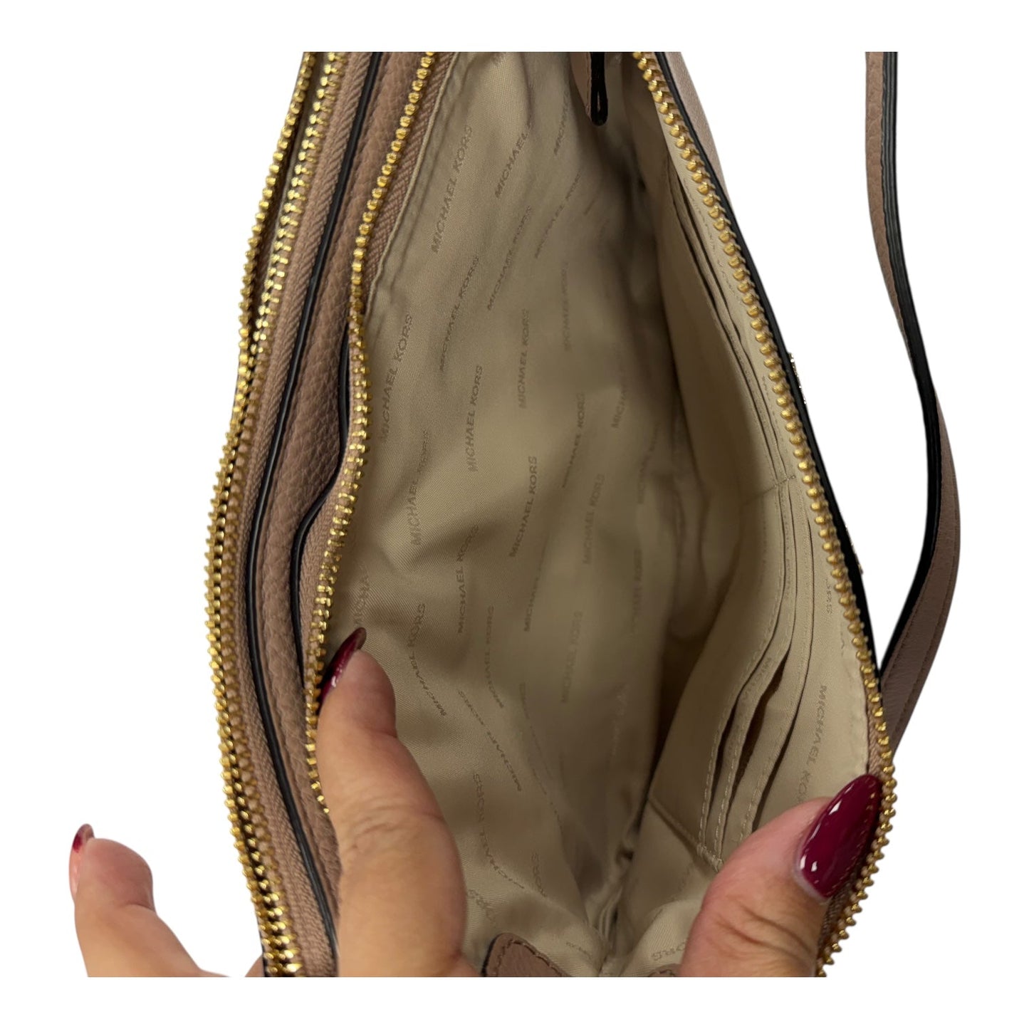 Crossbody Designer By Michael Kors In Pink, Size:Medium